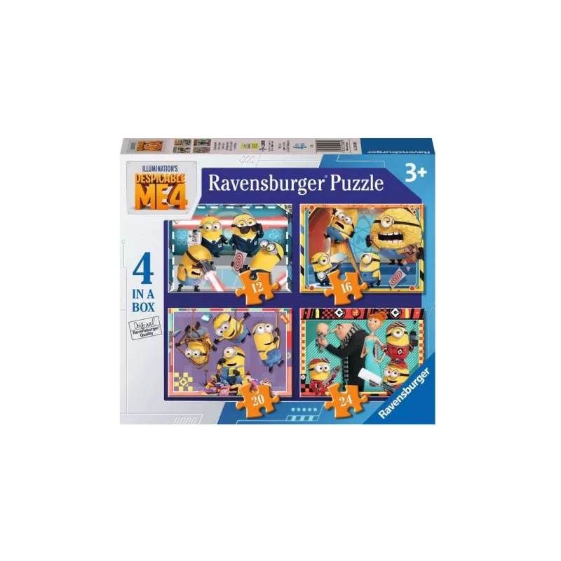 DESPICABLE ME 4 - 4 Puzzle 12/16/20/24P - Minions 