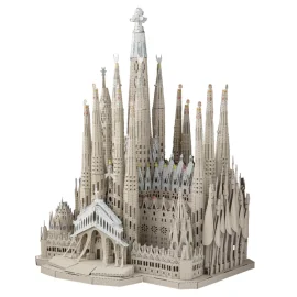 MetalEarth: ICONX – SAGRADA FAMILIA 9,1 x 7,6 x 12 cm, 3D-Metallmodell mit 4 mehrfarbigen Blättern, in Box 13,5 x 22 x 2 cm, 14+