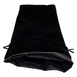 FanRoll - Velvet Black with Black Satin Large Dice Bag 